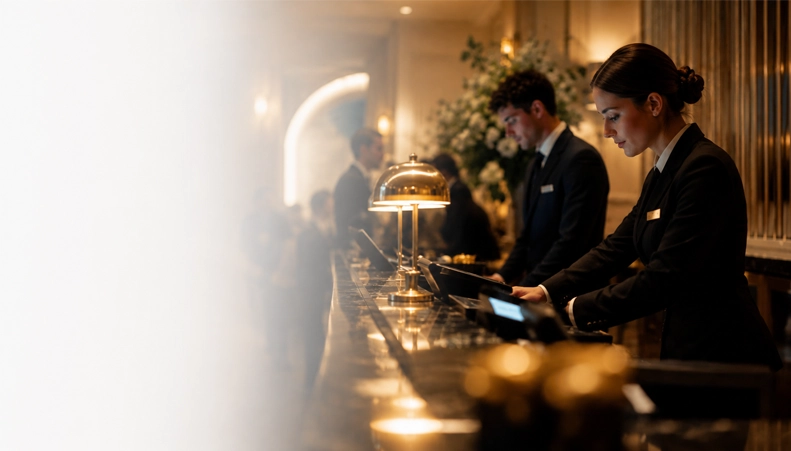 Étudiant en stage hôtellerie de luxe